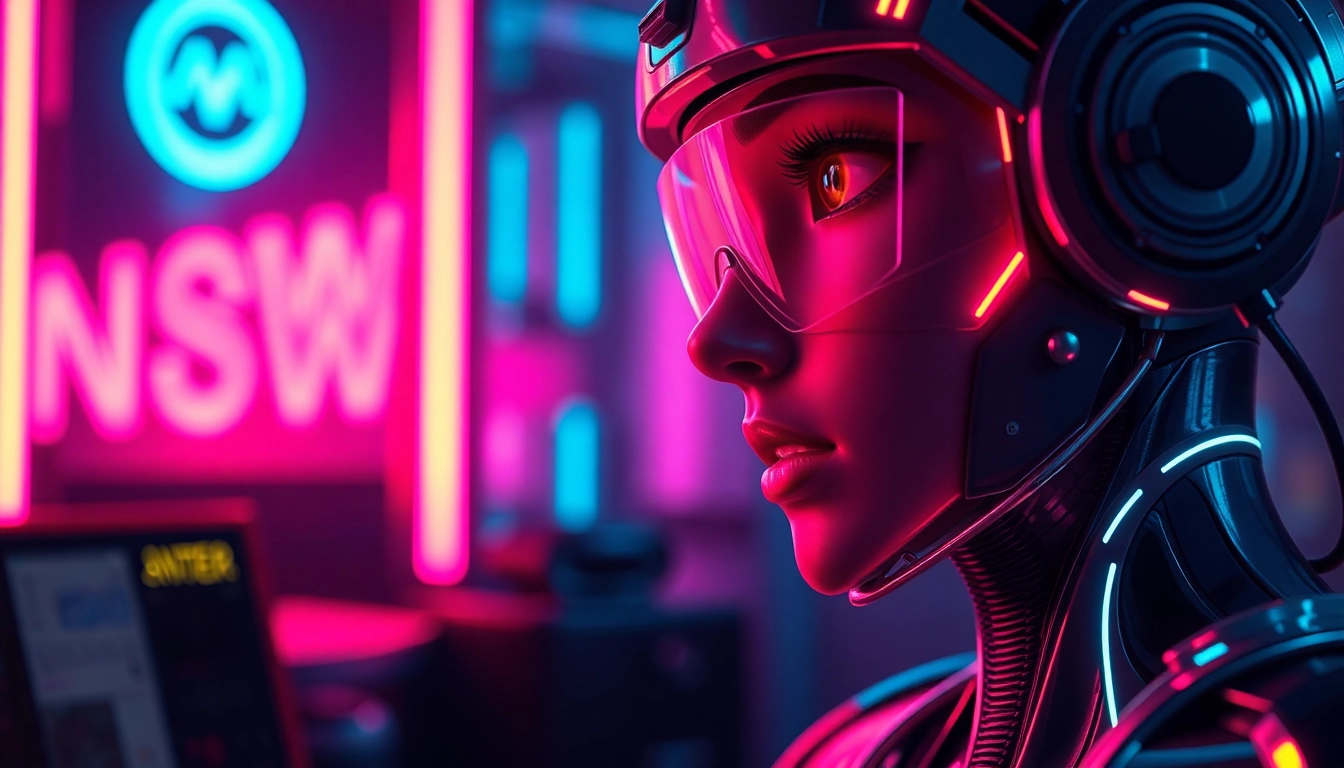 Engaging scene of a NSFW AI chat conversation featuring a realistic digital avatar with bold colors, designed for adult interactions.