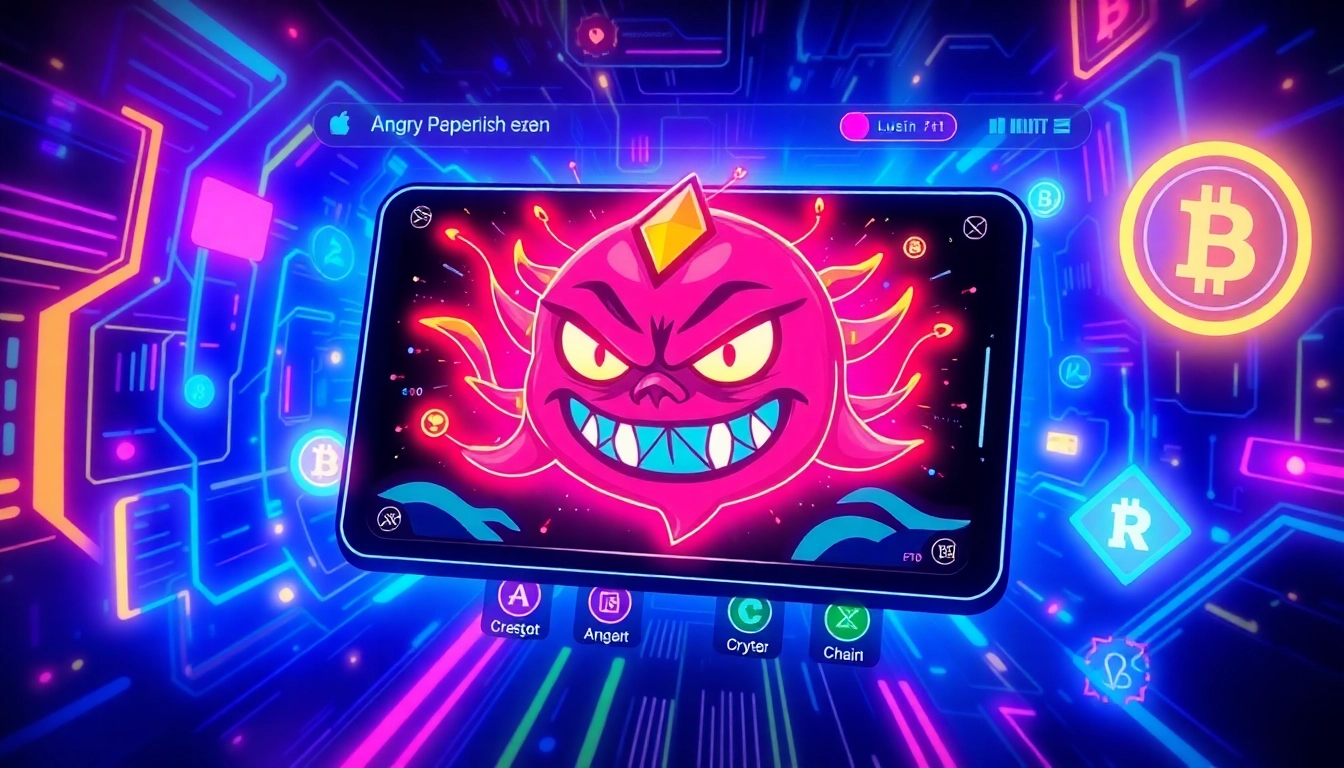The Angry Pepe Wallet interface being used on a smartphone, displaying multi-chain access and