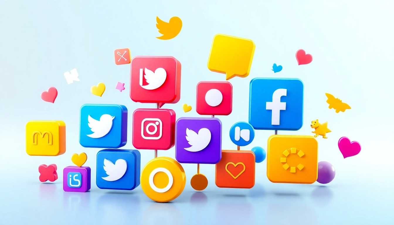 Engaging visual of social media icons showcasing the latest social network updates for enhanced